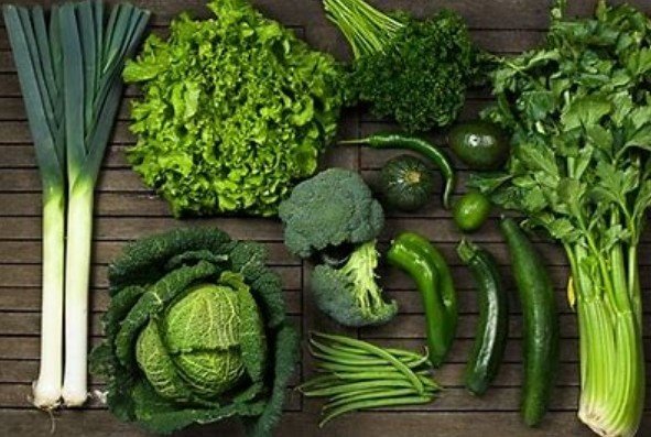 green leafy vegetables