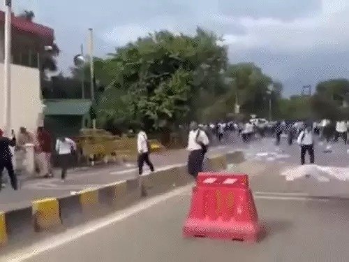 Demonstration attacks manipur governor house