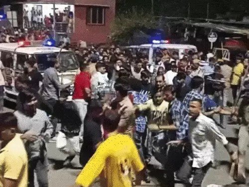 Stone Pelting At Ganesh Visharan Procession In Mandya Karnataka
