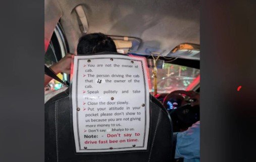 Cab Driver's Six Rules for Passengers Spark Online Debate