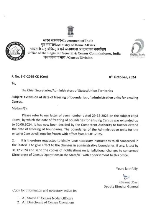   Census Can Start After January 2025 