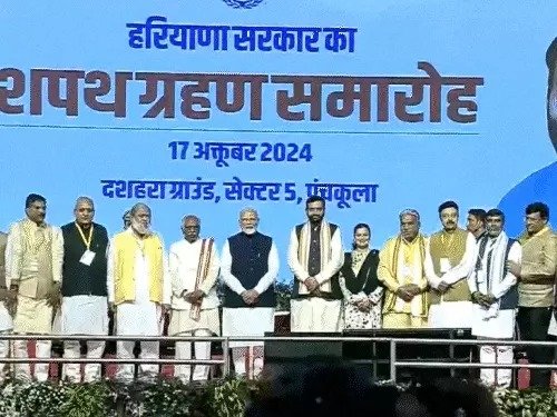 Naib Saini take oath as CM for the second time