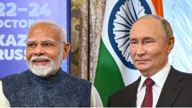 PM Modi with Russia's President Vladimir Putin