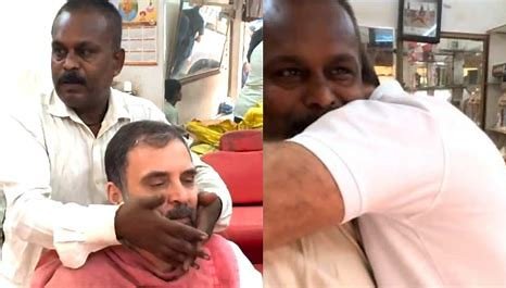Rahul Gandhi reached the barber shop video post