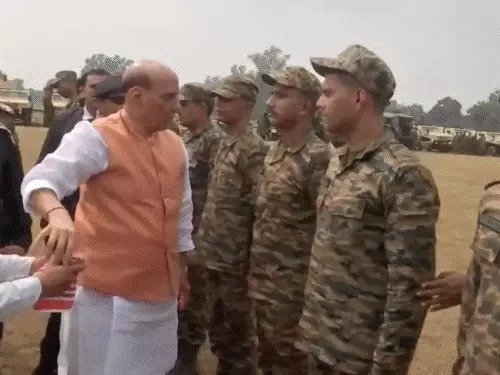 Rajnath Singh performed shastra pooja at Sukna cantt Darjeeling