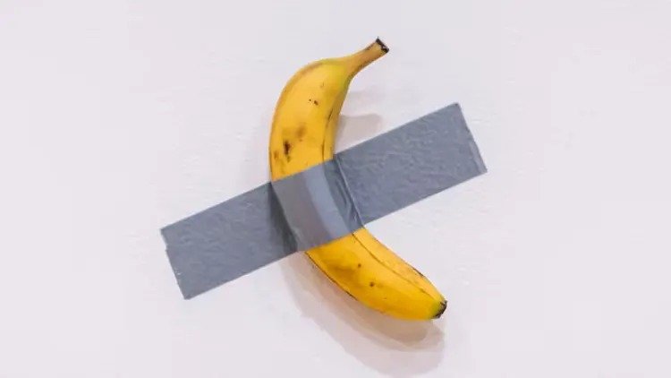 1 banana stuck on wall in new york sold at auction for 52 crores