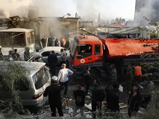 Israel airstrike on Syria, 15 dead damishq