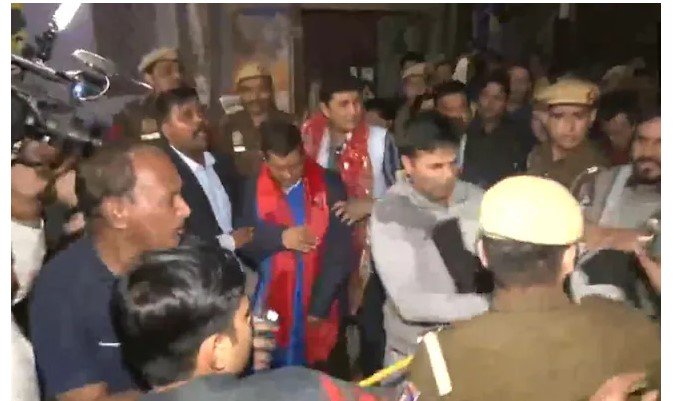 Man Throws Liquid On Arvind Kejriwal