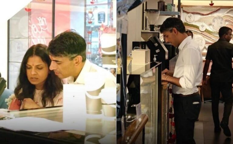 Rishi Sunak With Wife Enjoy Coffee in Bengaluru