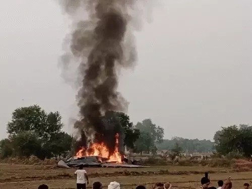 air force mig 29 crashes in agra
