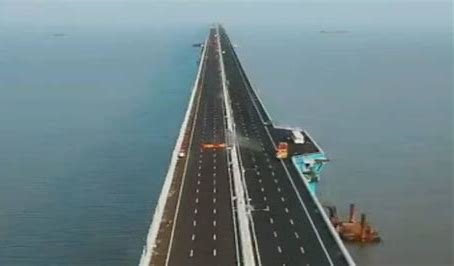 sea bridge 30 km in Gujrat Jamnagar to Surat in just 5 hours