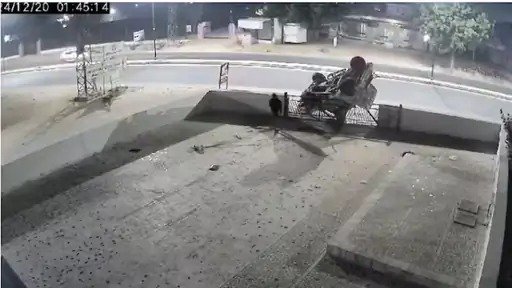 Car rolls 8 times in 10 seconds