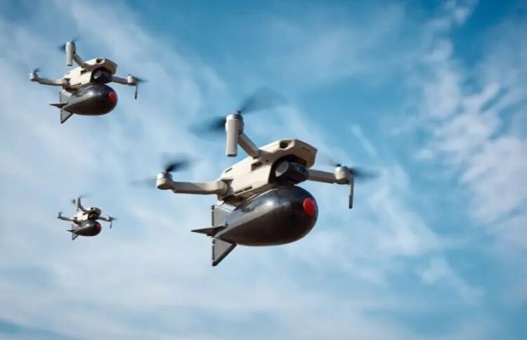 China arms small drones with metal cutting laser beam