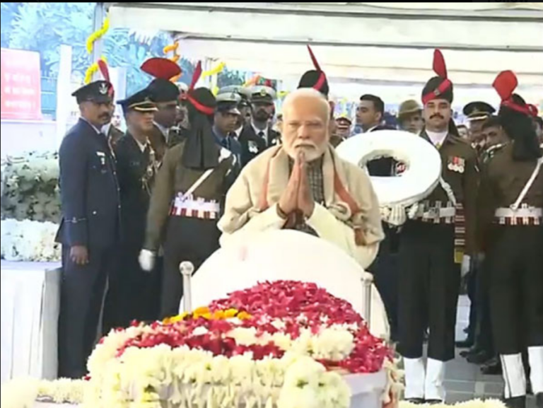 Manmohan Singh Funeral Rahul Gandhi PM Modi