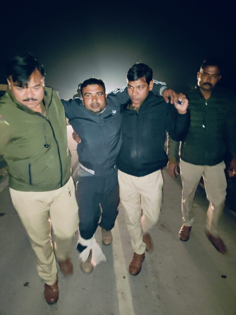 महाराजपुर में पुलिस मुठभेड़ के बाद शातिर अपराधी गिरफ्तार, 25 हजार का इनामी बदमाश पकड़ा गया
