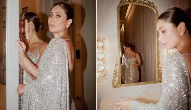 kareena kapoor serves looks in sequence saree