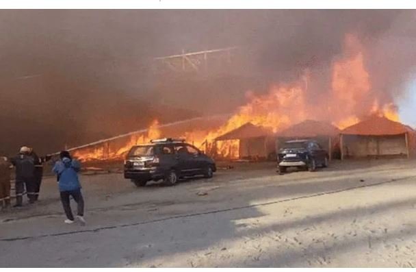 Cylinder Blast Sparks Fire at Maha Kumbh in Prayagraj