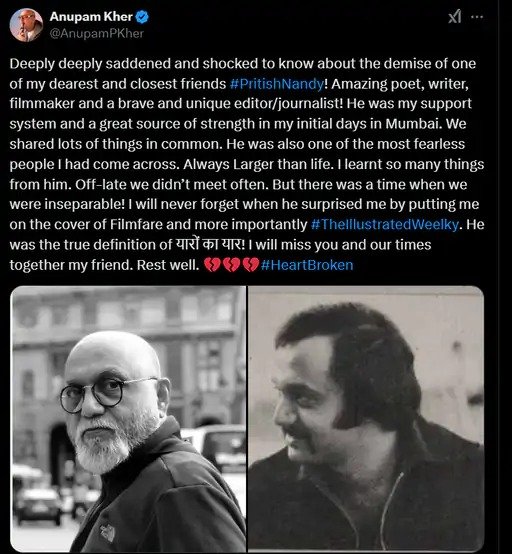 Famous filmmaker Pritesh Nandy passes away due to heart attac