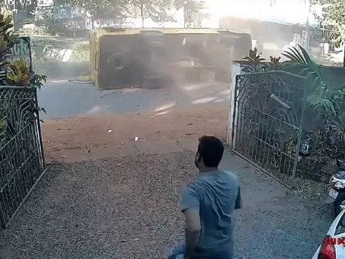 School bus overturns in Kerala one student dies