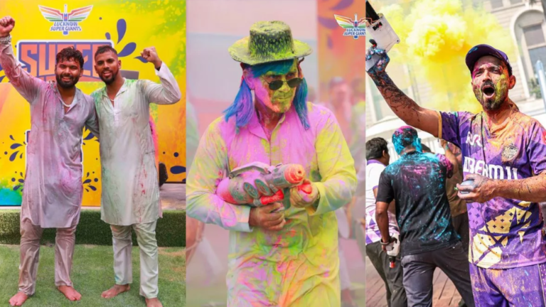 Cricketers Holi Celebration