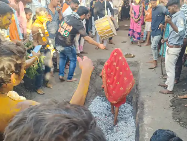 Embers Walk At Jwala Mata Temple In Barwani