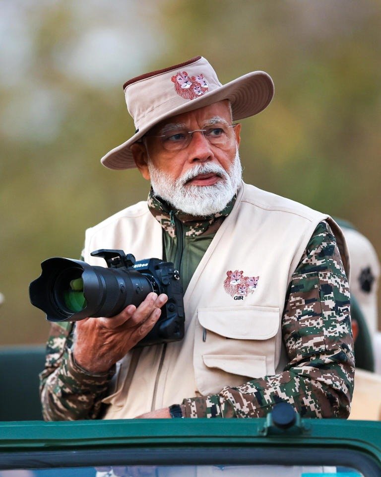 Lion safari, photography and wildlife PM Modi Gir visit