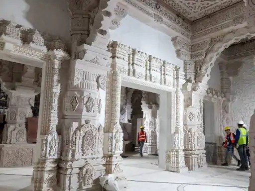 shri ram temple ram darbar throne makarana marble 14 temples 30 april