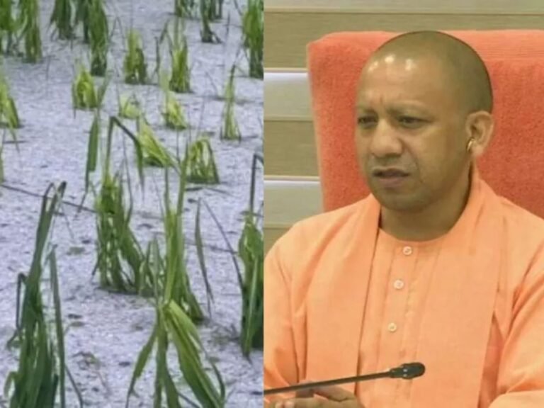 CM Yogi provide relief on damage caused by storm