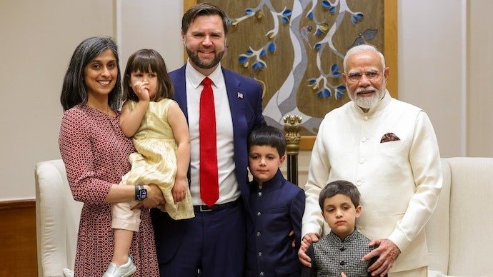 US VP JD Vance Visits India With Family, Meets PM Modi