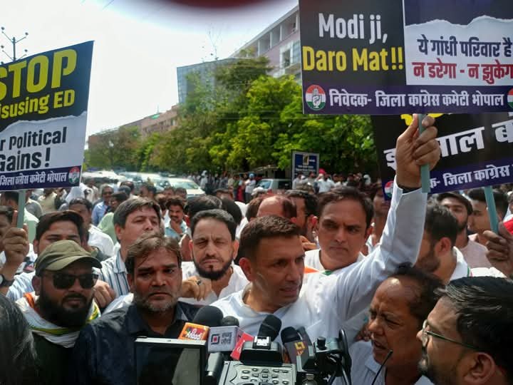 National Herald Case Congress Protest: