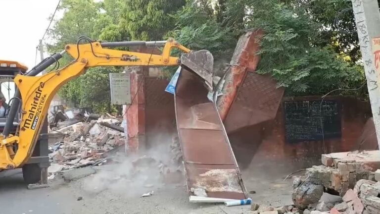 rampur meena bazaar demolition yogi bulldozer action 2025