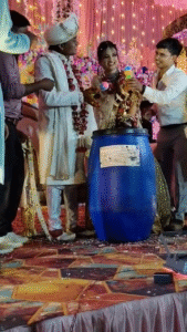 Hamirpur wedding blue drum gift: