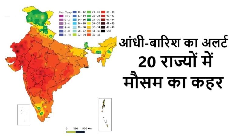 आंधी-बारिश का अलर्ट: 20 राज्यों में मौसम का कहरweather alert today heatwave lightning