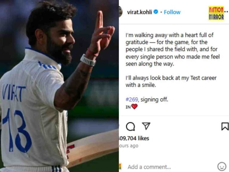 Virat Test Retirement 269 Meaning