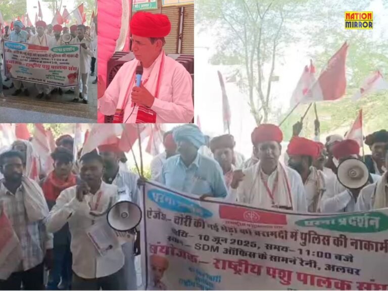Sheep theft protest Alwar