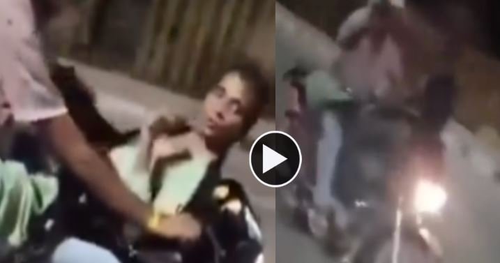 Couple viral video on bike: