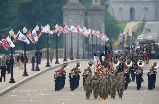 no kings rally trump parade shooting 2025