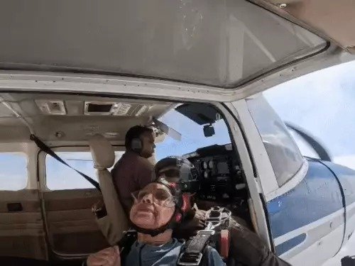  80 year old woman skydiving haryana world record son gift 
