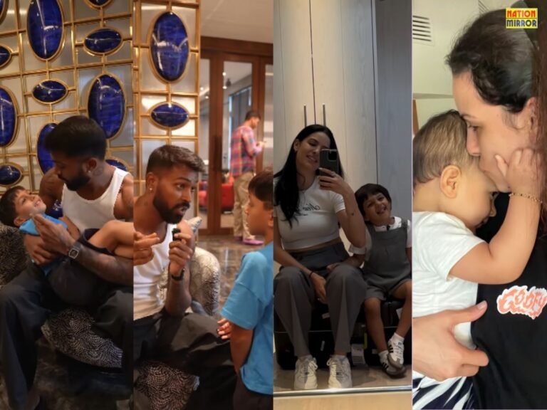 Hardik with Son Video Viral