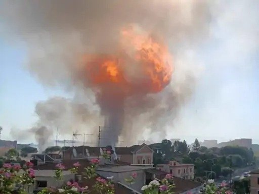 Rome Gas Depot Blast 21 Injured 300 m Debris Scattered