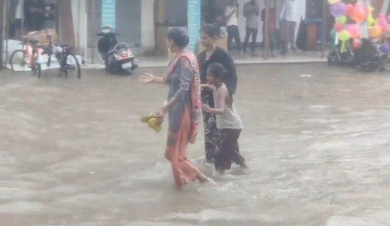 Heavy Rainfall in Dwarka