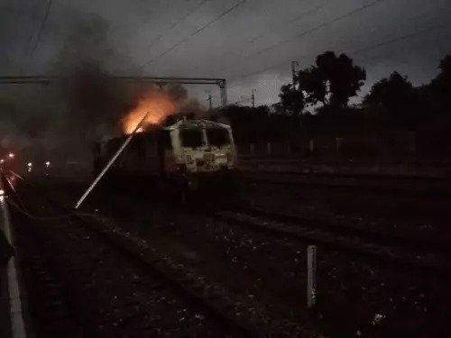 garib rath engine fire sendra rajasthan railway evacuation