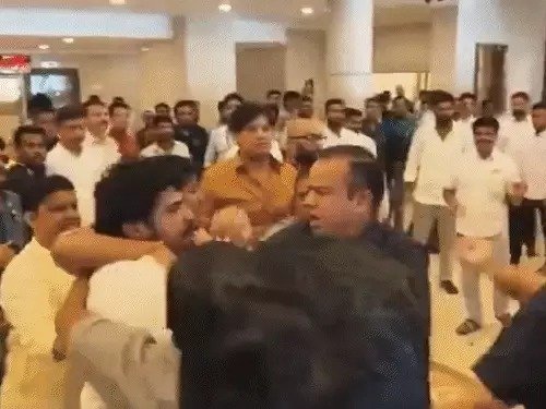 maharashtra assembly brawl bjp ncp fir arrests