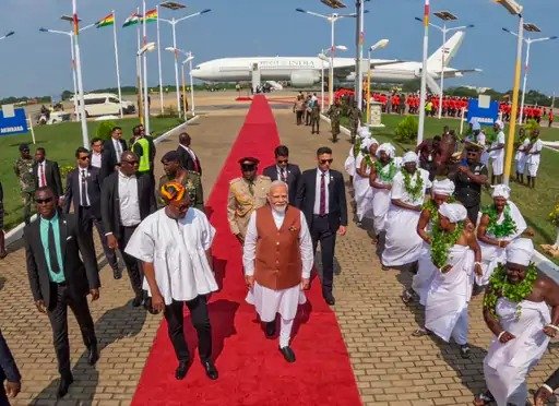   pm modi ghana highest award digital defence mou