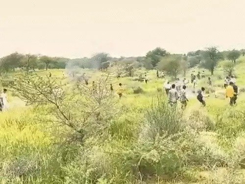 rajasthan churu jaguar jet crash two killed debris scattered