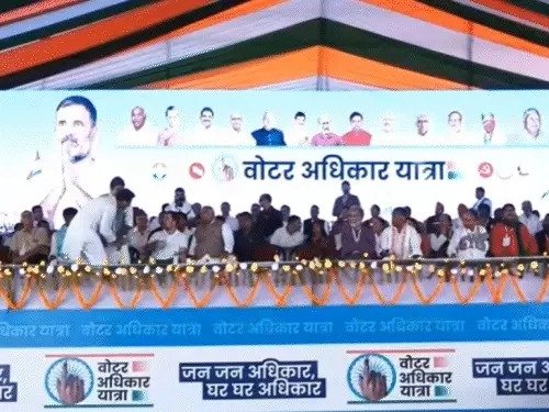 rahul gandhi vote yatra bihar voter fraud tejaswi laloo rally 