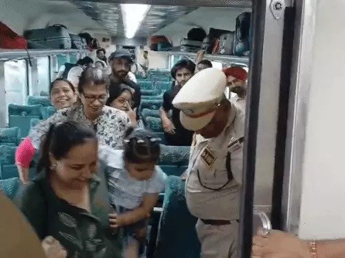 shatabdi express bomb threat ambala cantt train news railway alert