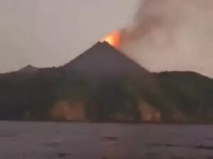 Andaman Nicobar Volcano Eruption Photos; Barren Island Port Blair