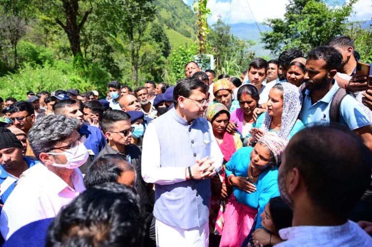 Nandnagar Disaster CM Dhami Inspection