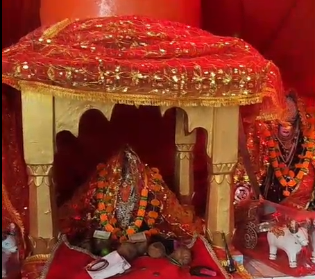 Gyaraspur Navratri Bijasan Devi Temple Crowd